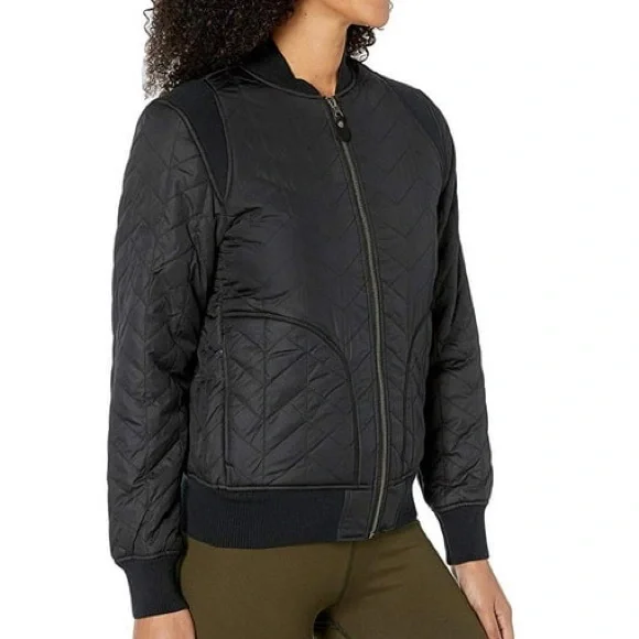 Prana Black Diva Bomber Fleece Jacket Large - Picture 14 of 14